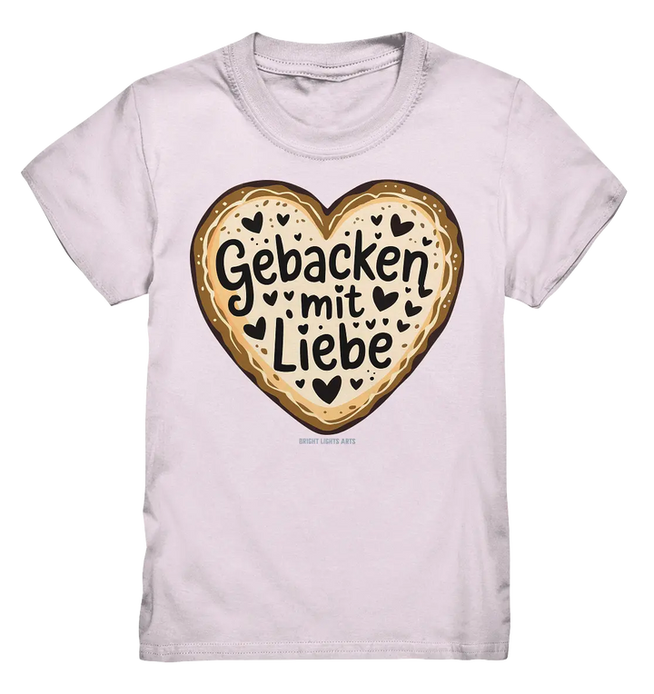 Gebacken mit Liebe – Herzgebäck - Kids Premium Shirt Bright Lights Arts