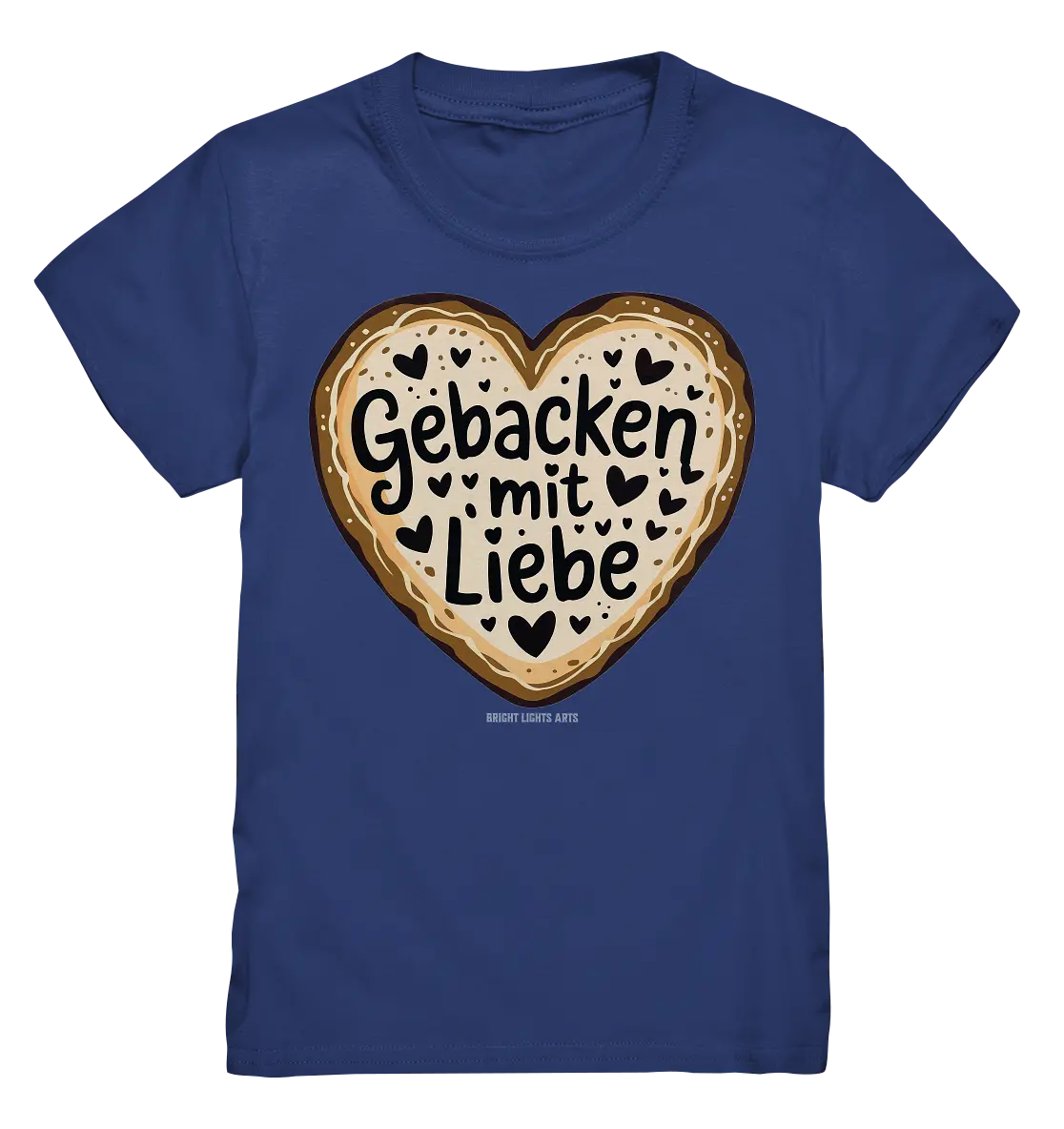 Gebacken mit Liebe – Herzgebäck - Kids Premium Shirt Bright Lights Arts