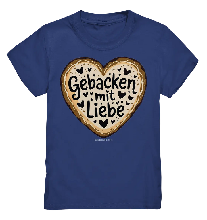 Gebacken mit Liebe – Herzgebäck - Kids Premium Shirt Bright Lights Arts