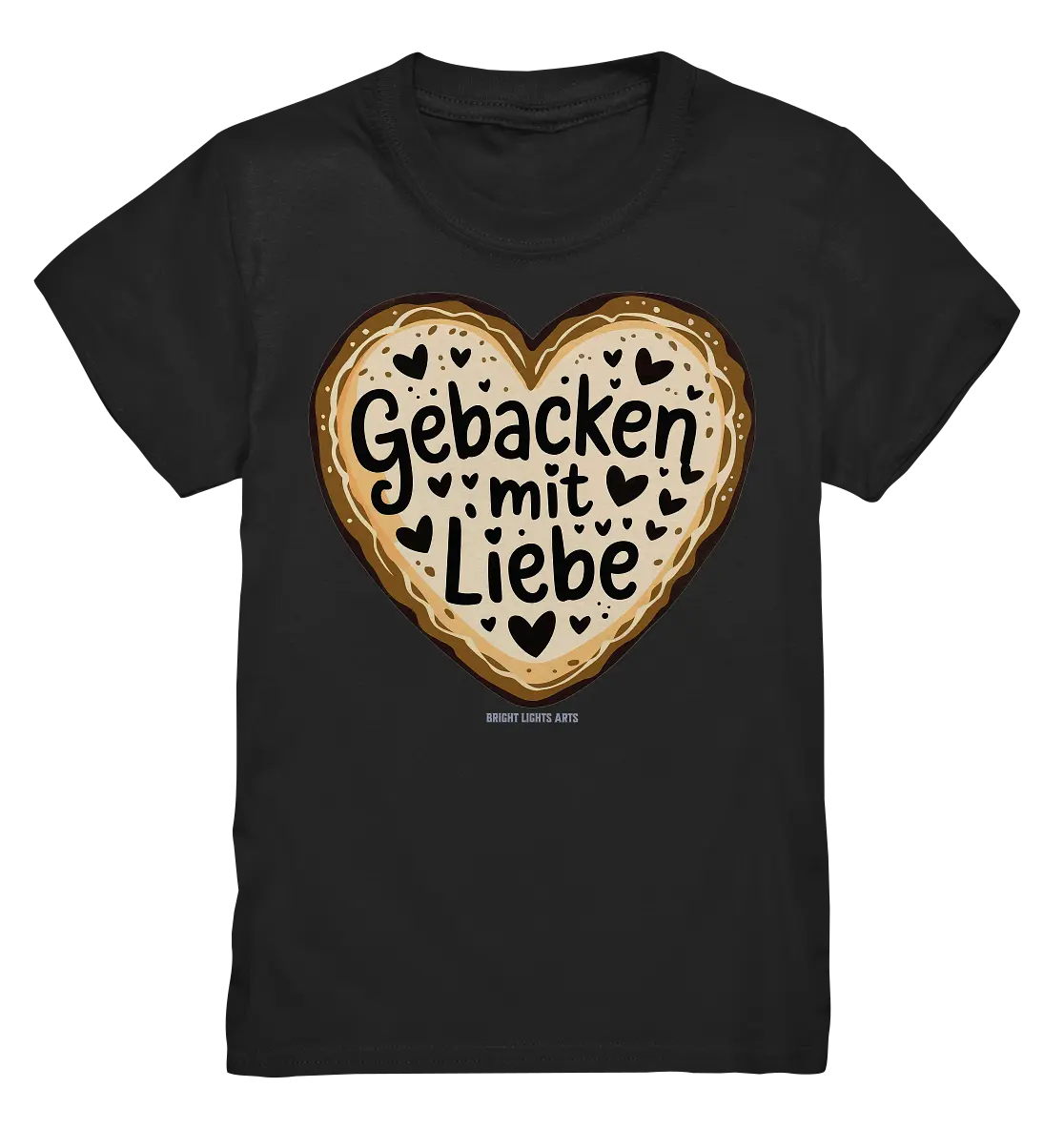 Gebacken mit Liebe – Herzgebäck - Kids Premium Shirt Bright Lights Arts