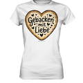 Gebacken mit Liebe – Herzgebäck - Ladies Premium Shirt Bright Lights Arts