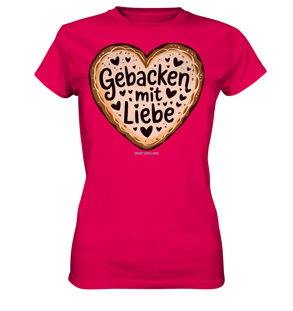 Gebacken mit Liebe – Herzgebäck - Ladies Premium Shirt Bright Lights Arts