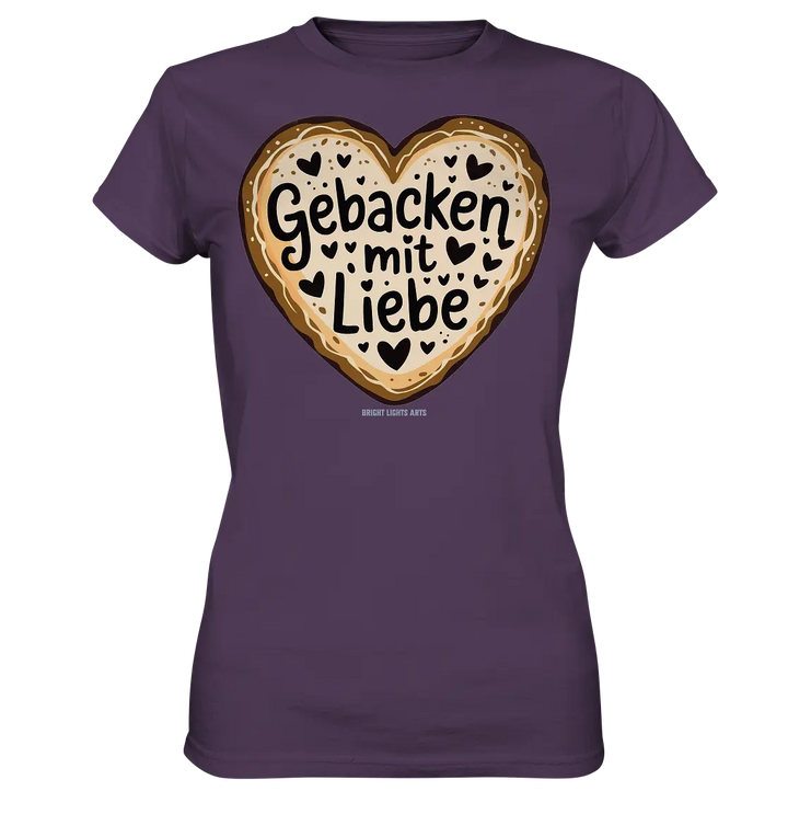 Gebacken mit Liebe – Herzgebäck - Ladies Premium Shirt Bright Lights Arts
