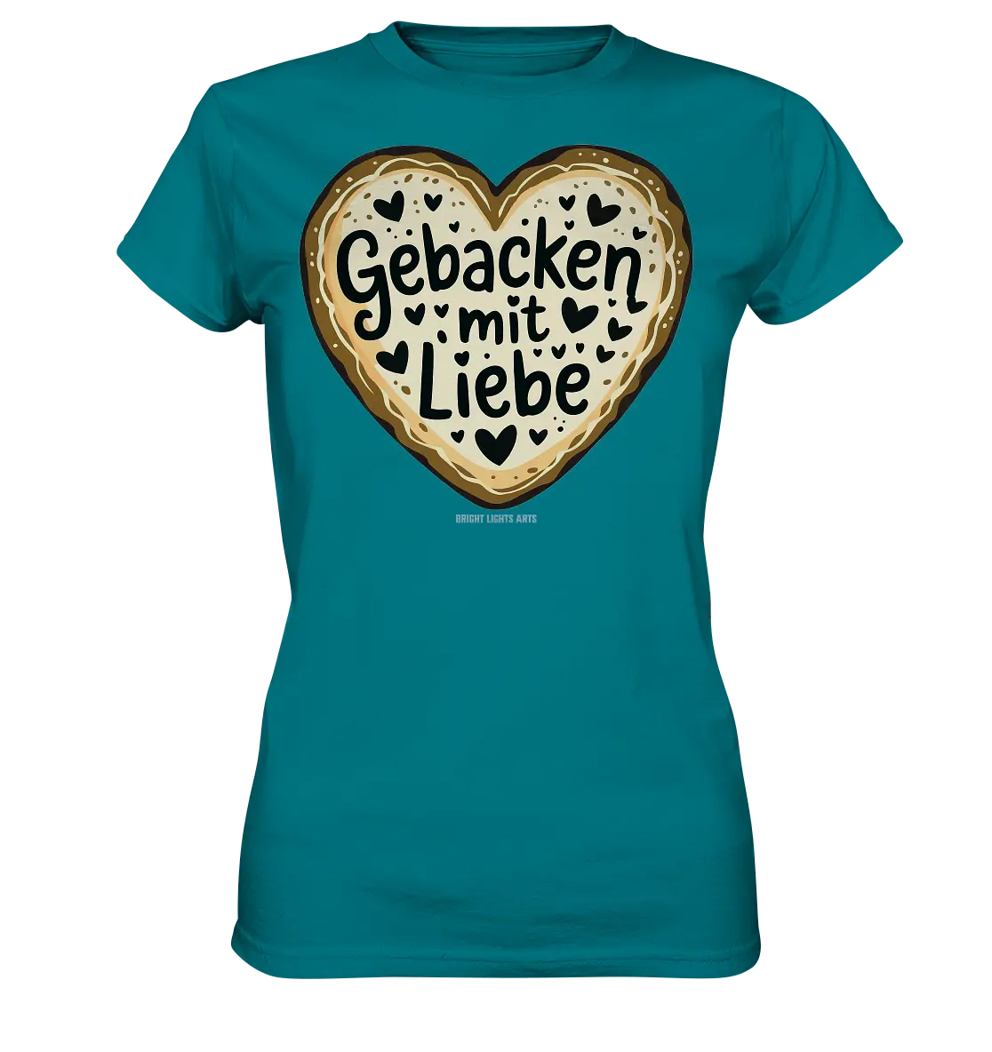 Gebacken mit Liebe – Herzgebäck - Ladies Premium Shirt Bright Lights Arts
