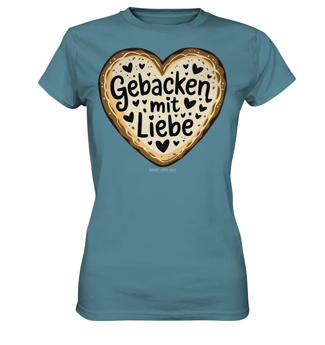 Gebacken mit Liebe – Herzgebäck - Ladies Premium Shirt Bright Lights Arts
