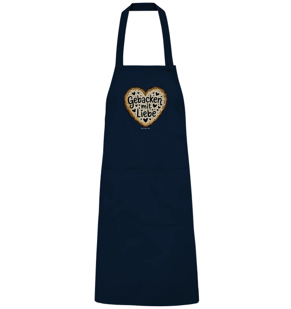 Gebacken mit Liebe – Herzgebäck - Organic Grillschürze Bright Lights Arts