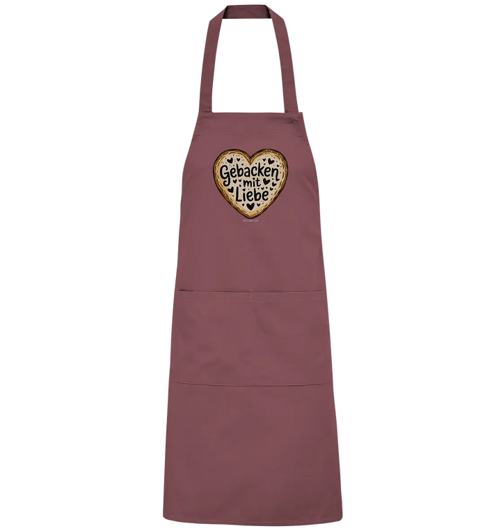 Gebacken mit Liebe – Herzgebäck - Organic Grillschürze Bright Lights Arts