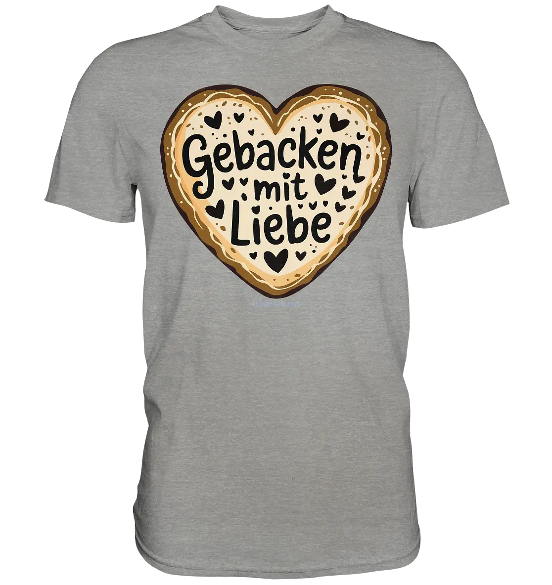 Gebacken mit Liebe – Herzgebäck - Premium Shirt Bright Lights Arts