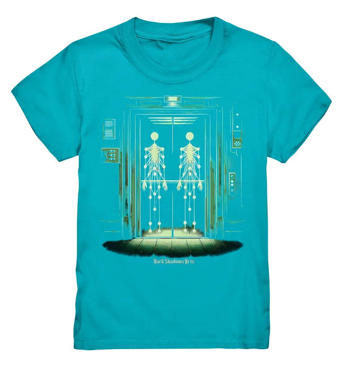 Geisterjagd im alten Aufzug Kinect Spuk - Kids Premium Shirt Bright Lights Arts