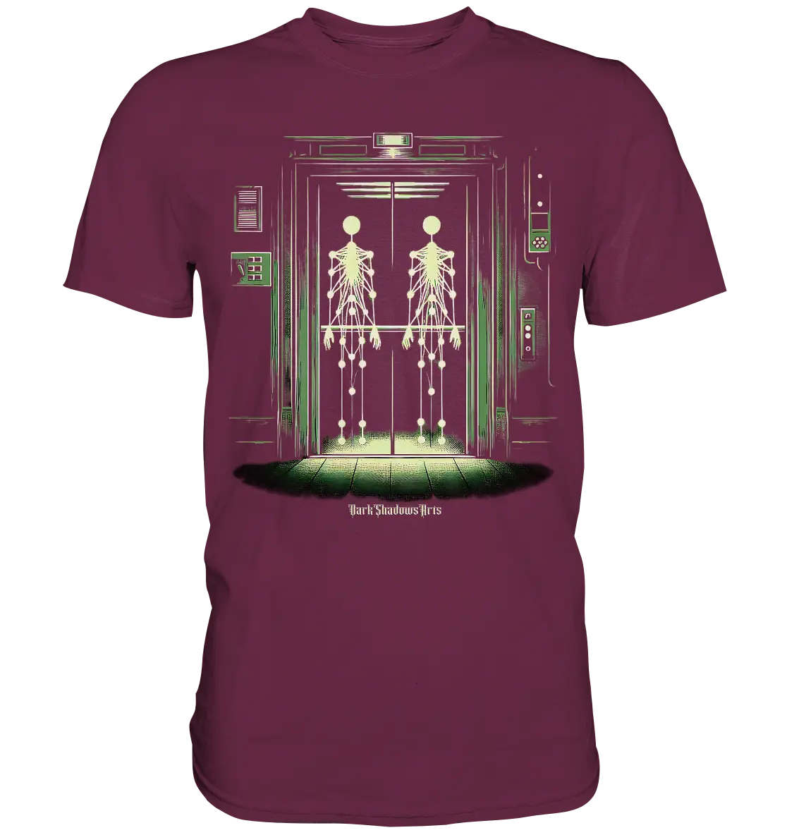 Geisterjagd im alten Aufzug Kinect Spuk - Premium Shirt Bright Lights Arts