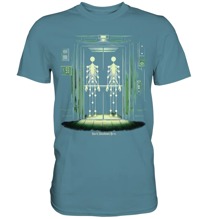 Geisterjagd im alten Aufzug Kinect Spuk - Premium Shirt Bright Lights Arts