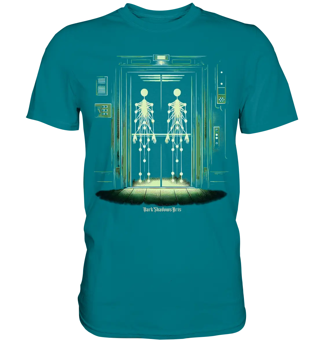 Geisterjagd im alten Aufzug Kinect Spuk - Premium Shirt Bright Lights Arts