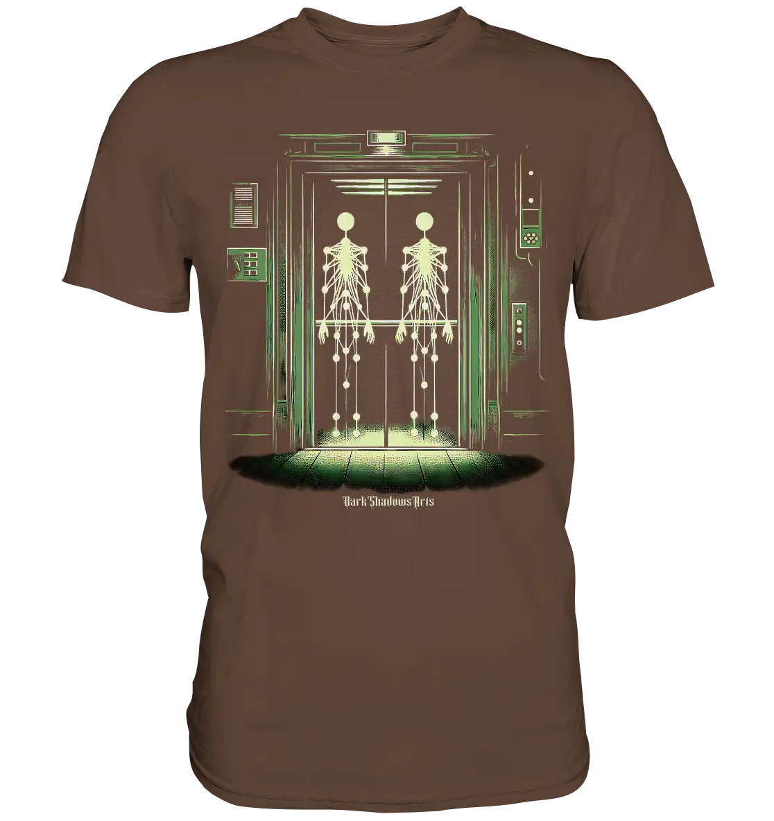 Geisterjagd im alten Aufzug Kinect Spuk - Premium Shirt Bright Lights Arts