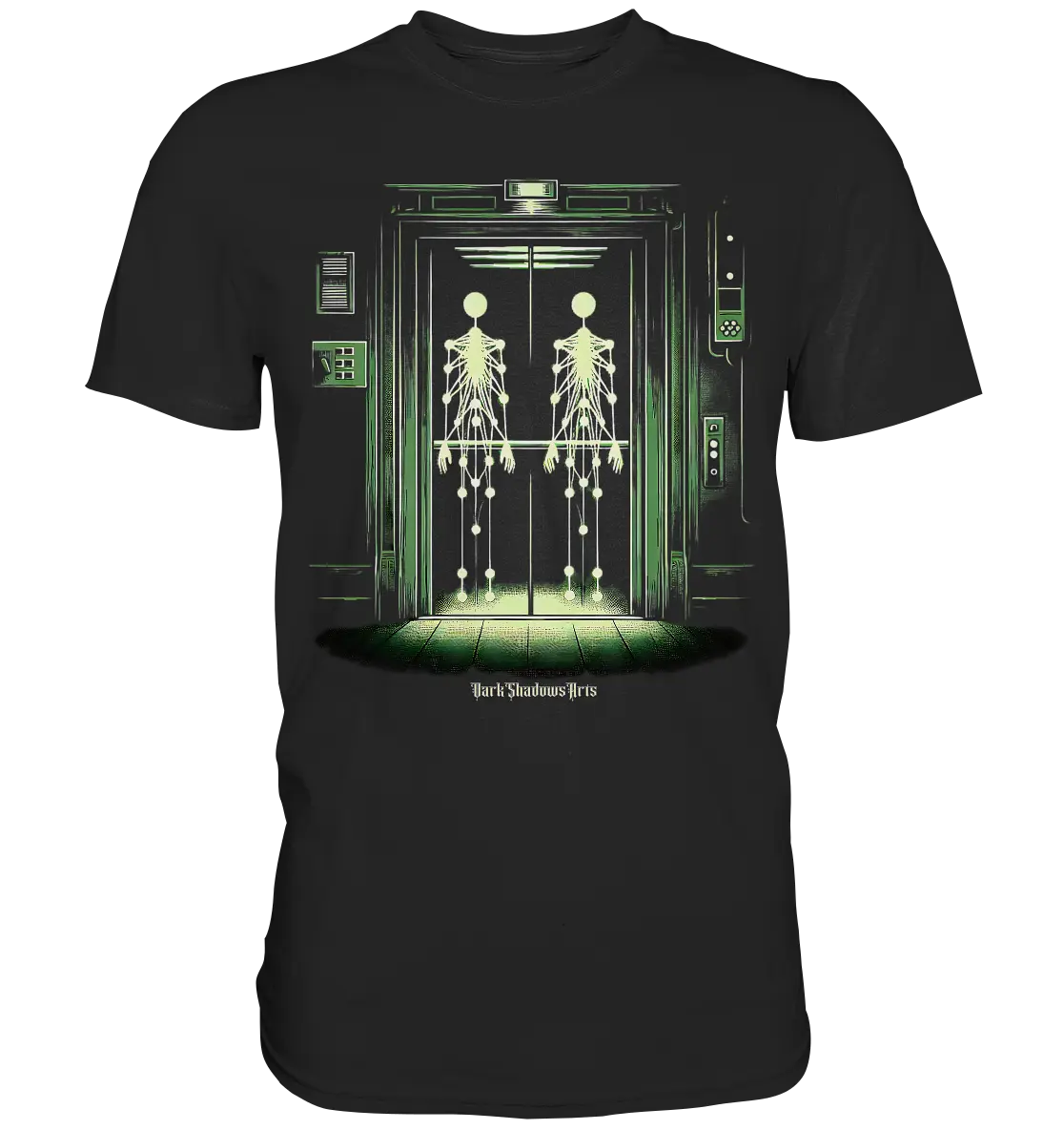 Geisterjagd im alten Aufzug Kinect Spuk - Premium Shirt Bright Lights Arts