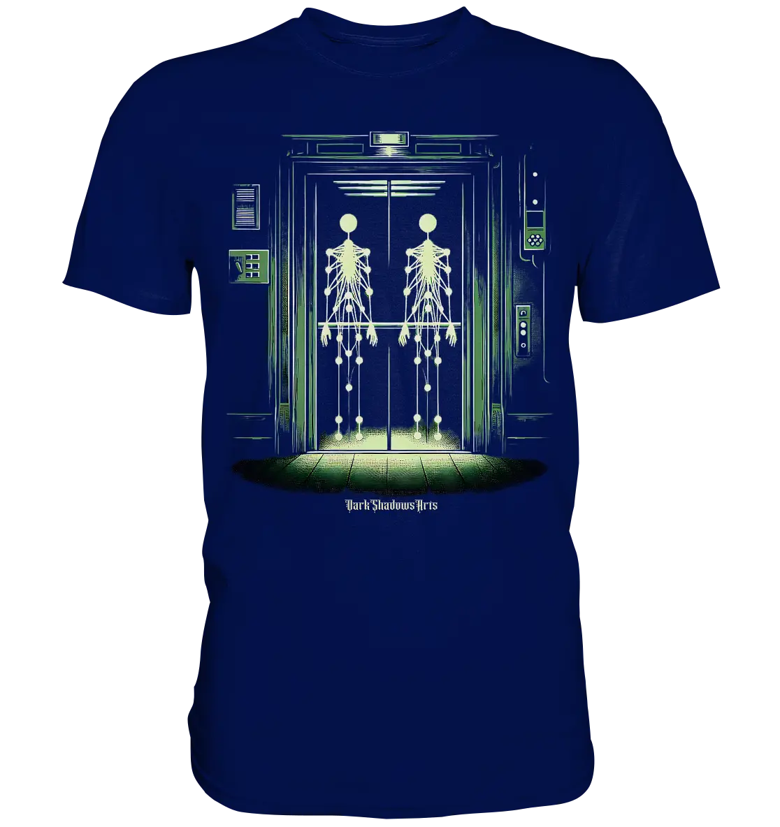 Geisterjagd im alten Aufzug Kinect Spuk - Premium Shirt Bright Lights Arts