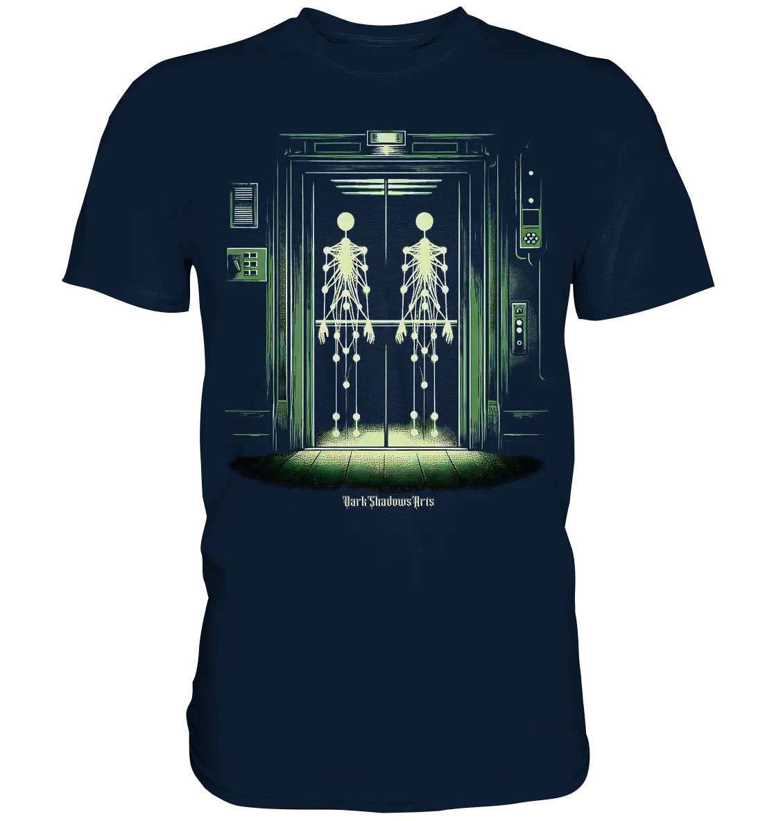 Geisterjagd im alten Aufzug Kinect Spuk - Premium Shirt Bright Lights Arts