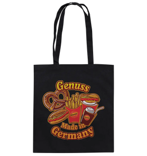 Genuss Made in Germany – Imbissliebe im Cartoon-Stil - Baumwolltasche Bright Lights Arts