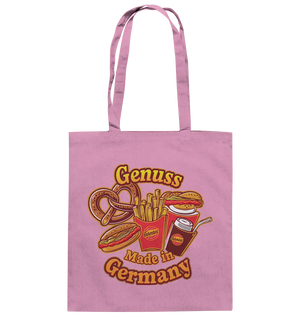 Genuss Made in Germany – Imbissliebe im Cartoon-Stil - Baumwolltasche Bright Lights Arts