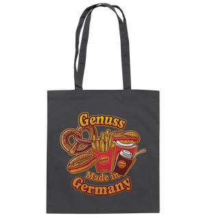 Genuss Made in Germany – Imbissliebe im Cartoon-Stil - Baumwolltasche Bright Lights Arts