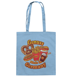 Genuss Made in Germany – Imbissliebe im Cartoon-Stil - Baumwolltasche Bright Lights Arts