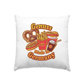 Genuss Made in Germany – Imbissliebe im Cartoon-Stil - Kissen 40x40cm Bright Lights Arts