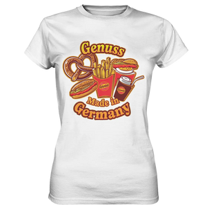 Genuss Made in Germany – Imbissliebe im Cartoon-Stil - Ladies Premium Shirt Bright Lights Arts