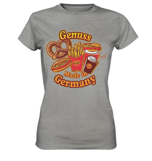 Genuss Made in Germany – Imbissliebe im Cartoon-Stil - Ladies Premium Shirt Bright Lights Arts
