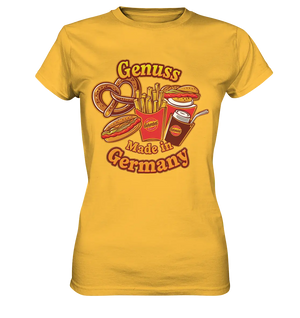Genuss Made in Germany – Imbissliebe im Cartoon-Stil - Ladies Premium Shirt Bright Lights Arts