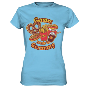 Genuss Made in Germany – Imbissliebe im Cartoon-Stil - Ladies Premium Shirt Bright Lights Arts
