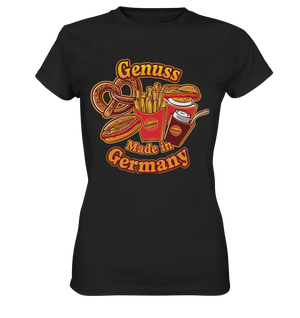 Genuss Made in Germany – Imbissliebe im Cartoon-Stil - Ladies Premium Shirt Bright Lights Arts