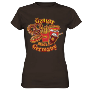 Genuss Made in Germany – Imbissliebe im Cartoon-Stil - Ladies Premium Shirt Bright Lights Arts