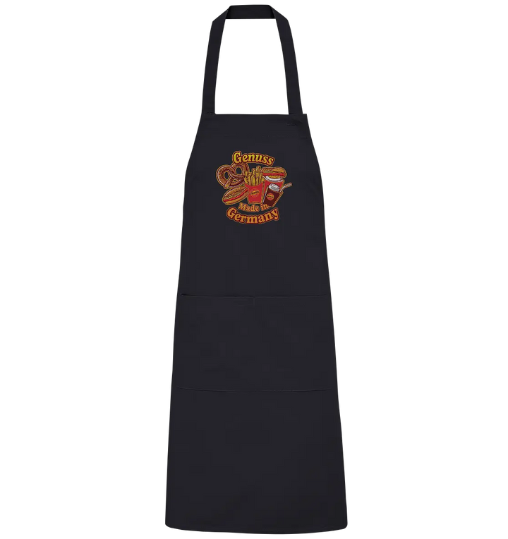Genuss Made in Germany – Imbissliebe im Cartoon-Stil - Organic Grillschürze Bright Lights Arts