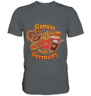 Genuss Made in Germany – Imbissliebe im Cartoon-Stil - Premium Shirt Bright Lights Arts