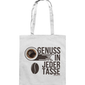 Genuss in jeder Tasse – Minimalistisches Kaffeeglück - Baumwolltasche Bright Lights Arts
