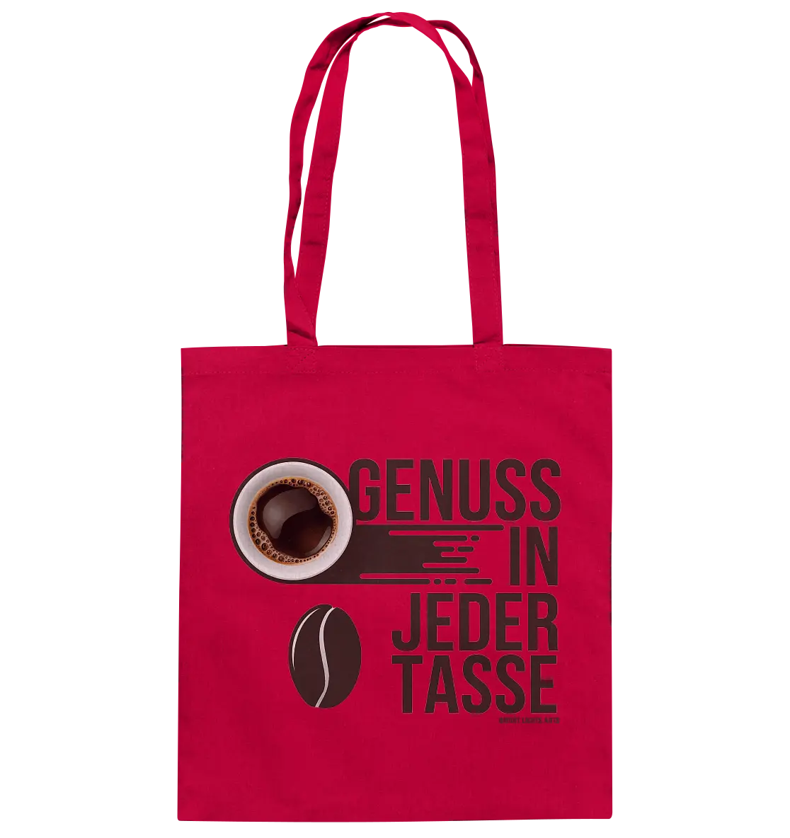 Genuss in jeder Tasse – Minimalistisches Kaffeeglück - Baumwolltasche Bright Lights Arts