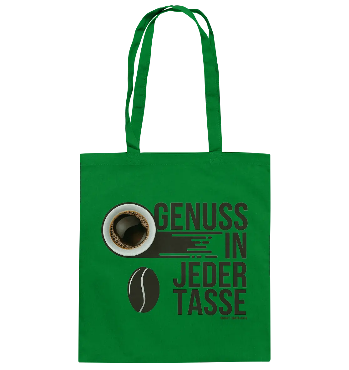 Genuss in jeder Tasse – Minimalistisches Kaffeeglück - Baumwolltasche Bright Lights Arts