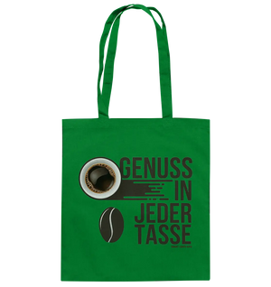 Genuss in jeder Tasse – Minimalistisches Kaffeeglück - Baumwolltasche Bright Lights Arts