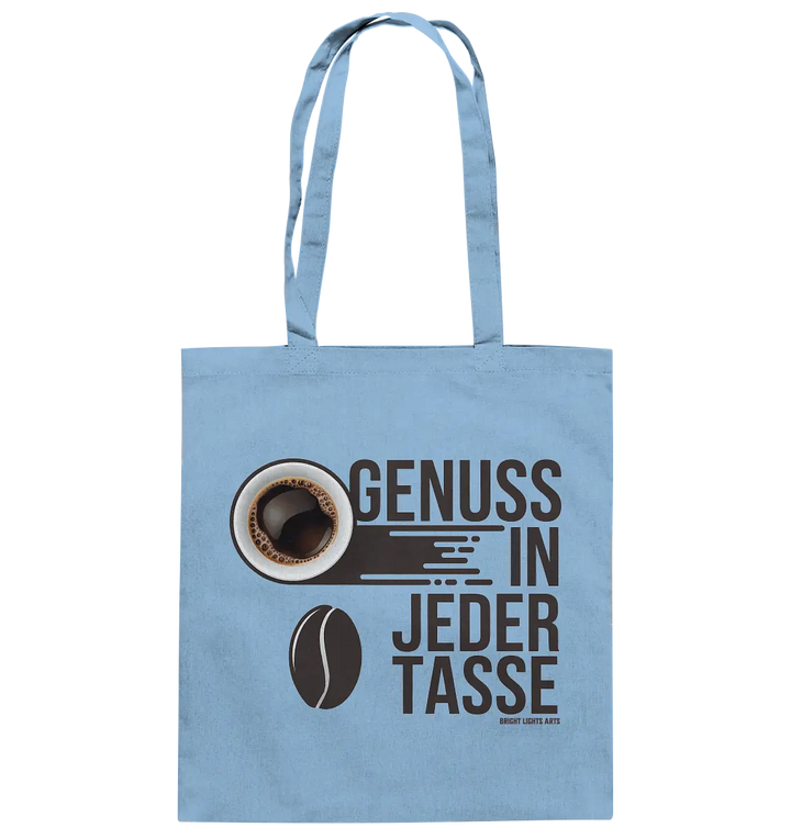 Genuss in jeder Tasse – Minimalistisches Kaffeeglück - Baumwolltasche Bright Lights Arts