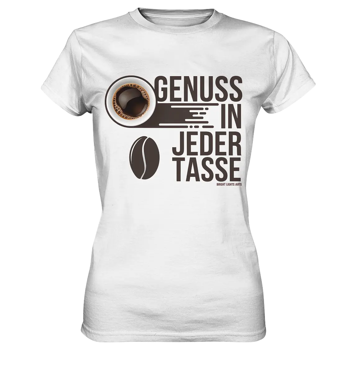 Genuss in jeder Tasse – Minimalistisches Kaffeeglück - Ladies Premium Shirt Bright Lights Arts