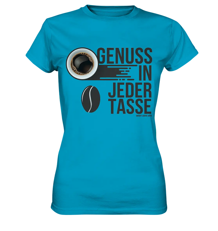 Genuss in jeder Tasse – Minimalistisches Kaffeeglück - Ladies Premium Shirt Bright Lights Arts