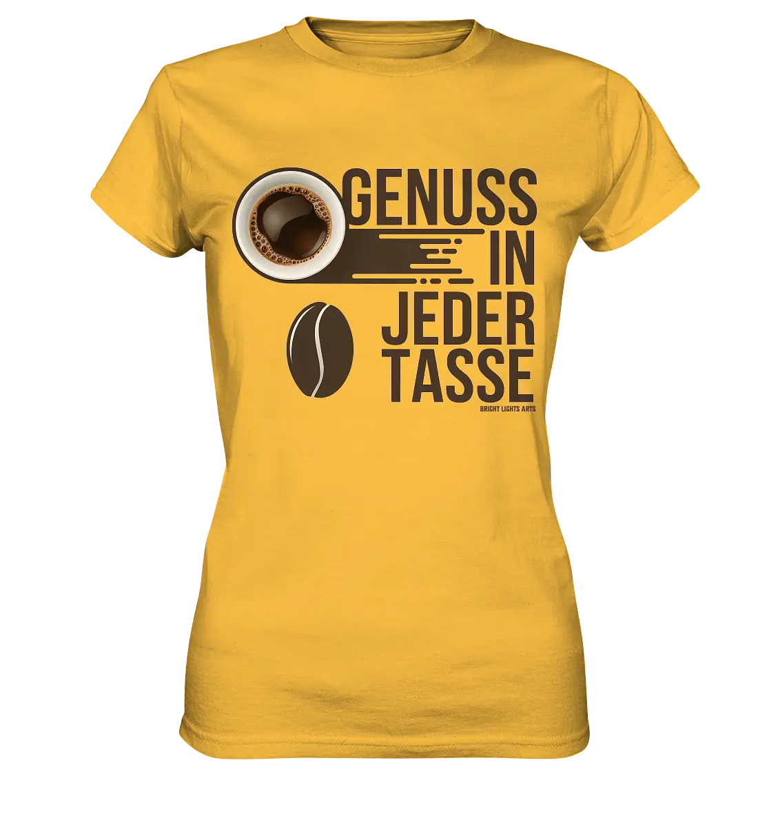 Genuss in jeder Tasse – Minimalistisches Kaffeeglück - Ladies Premium Shirt Bright Lights Arts