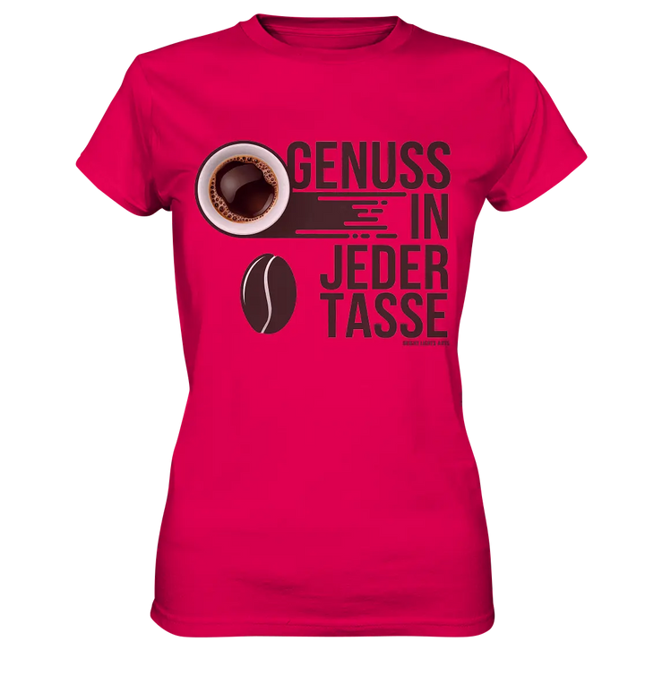 Genuss in jeder Tasse – Minimalistisches Kaffeeglück - Ladies Premium Shirt Bright Lights Arts