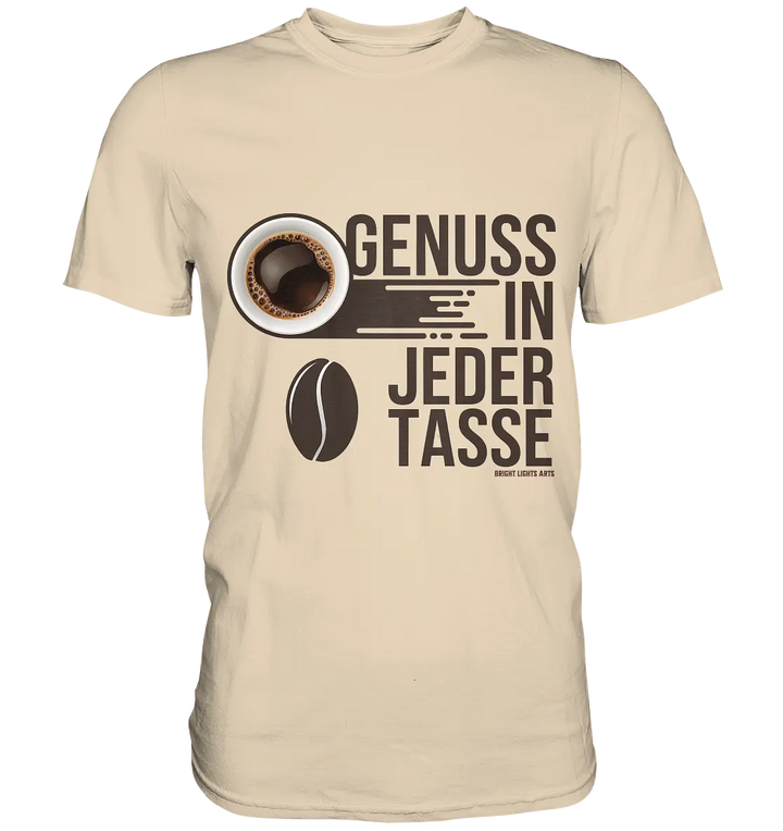 Genuss in jeder Tasse – Minimalistisches Kaffeeglück - Premium Shirt Bright Lights Arts
