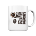 Genuss in jeder Tasse – Minimalistisches Kaffeeglück - Tasse glossy Bright Lights Arts