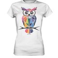 Geometrische Eule im Dreiecksstil - Ladies Premium Shirt Bright Lights Arts
