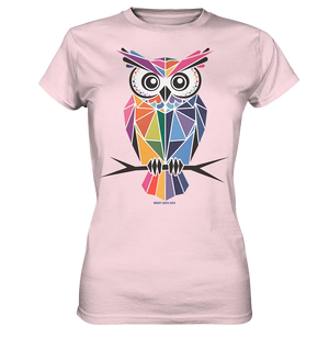Geometrische Eule im Dreiecksstil - Ladies Premium Shirt Bright Lights Arts