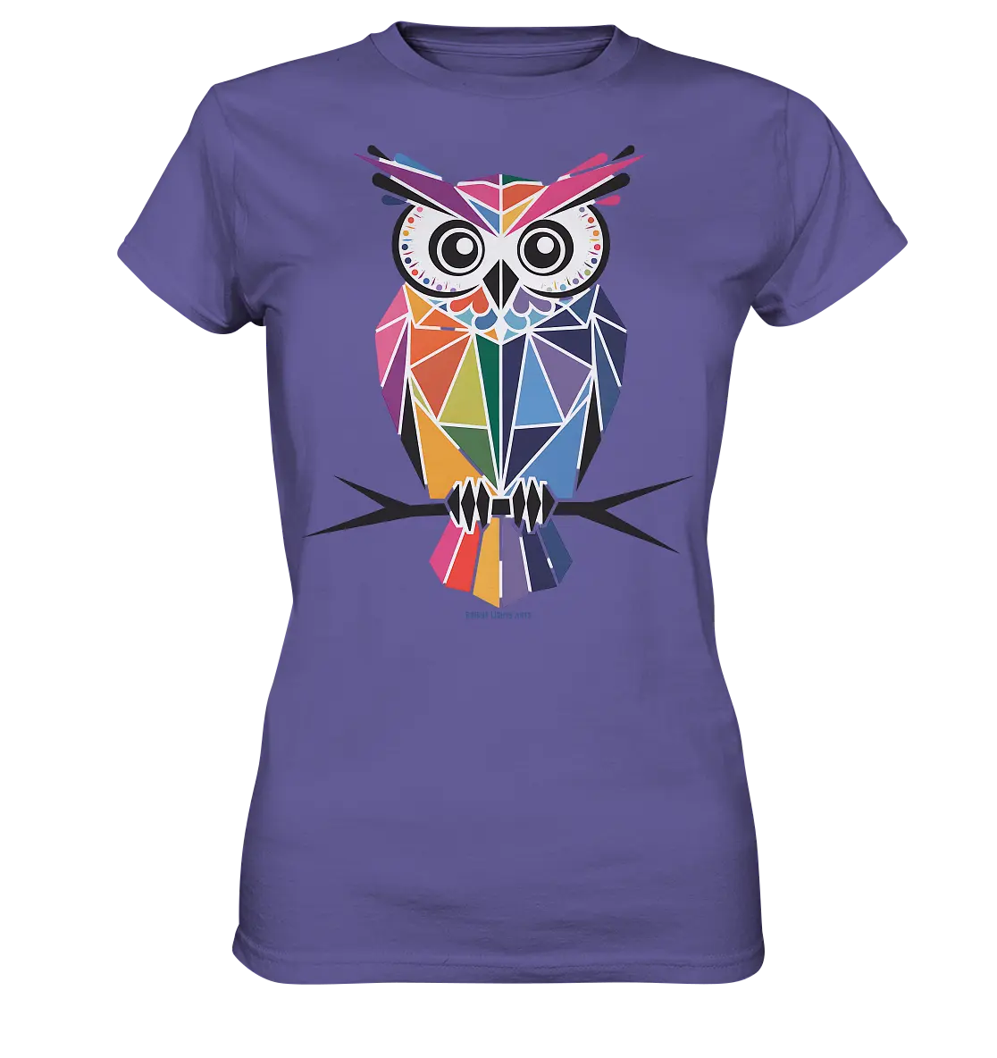 Geometrische Eule im Dreiecksstil - Ladies Premium Shirt Bright Lights Arts