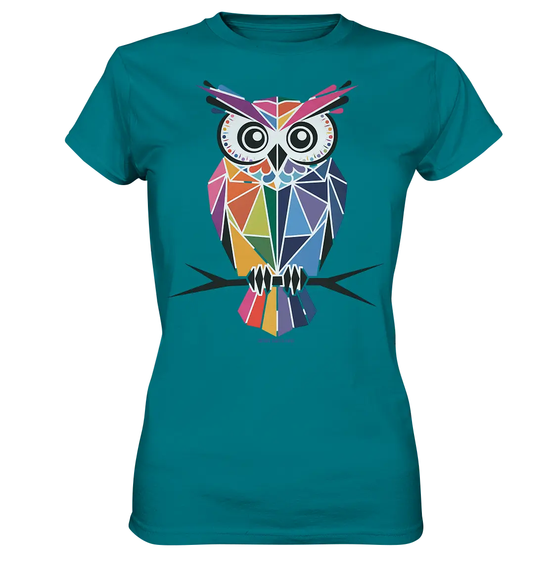 Geometrische Eule im Dreiecksstil - Ladies Premium Shirt Bright Lights Arts