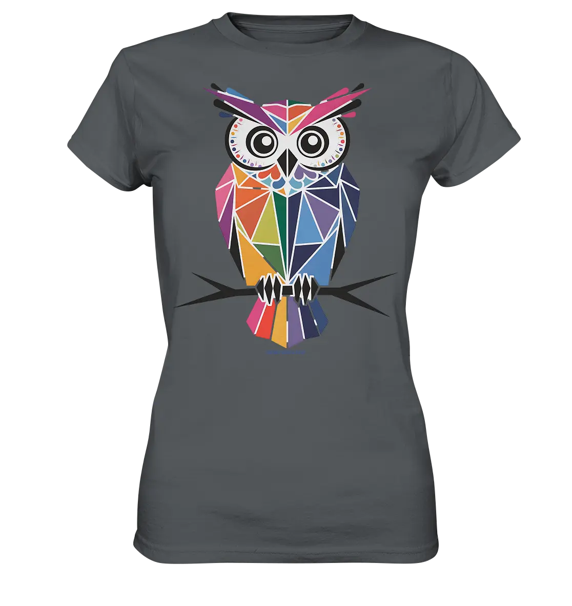 Geometrische Eule im Dreiecksstil - Ladies Premium Shirt Bright Lights Arts