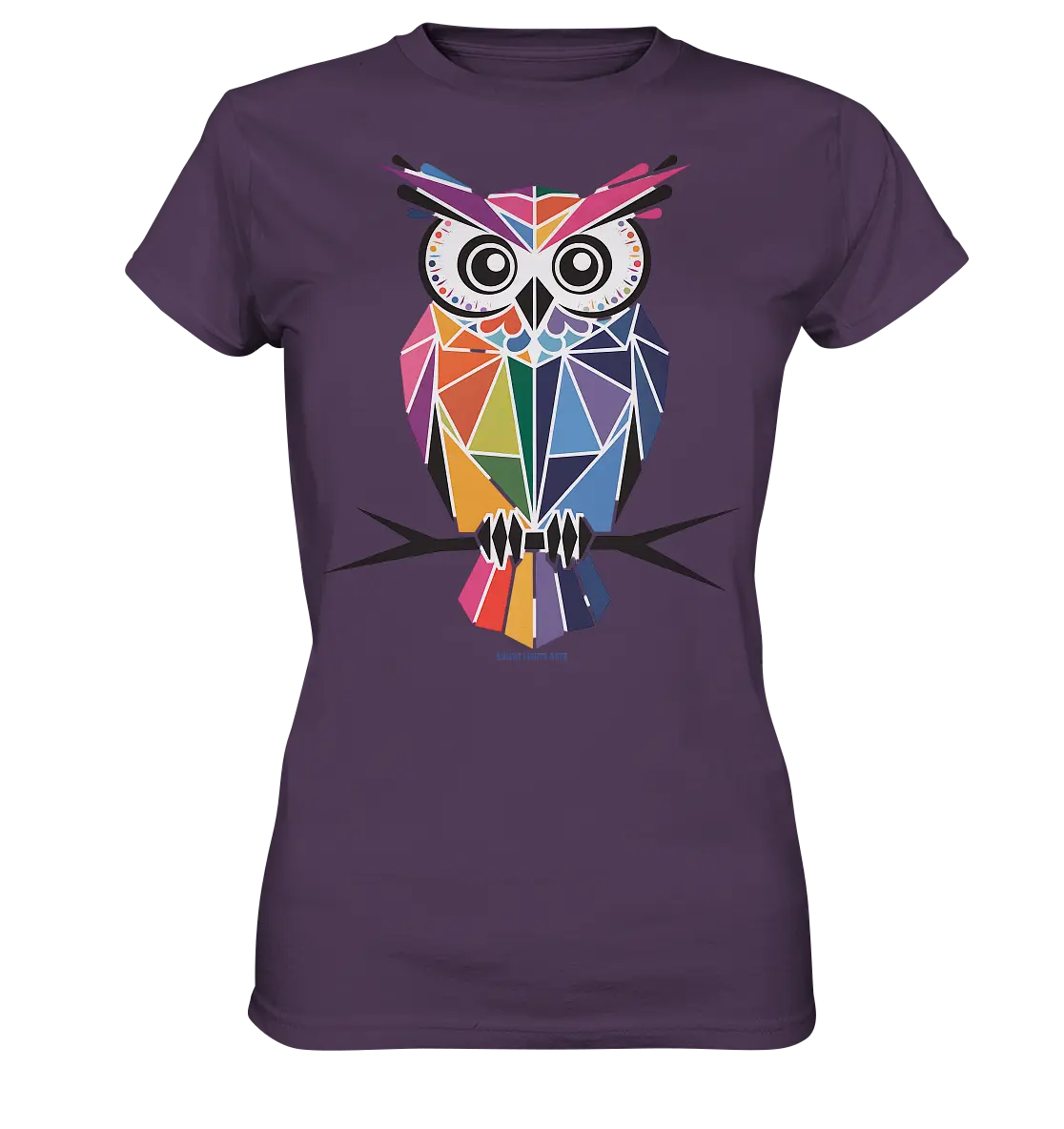 Geometrische Eule im Dreiecksstil - Ladies Premium Shirt Bright Lights Arts